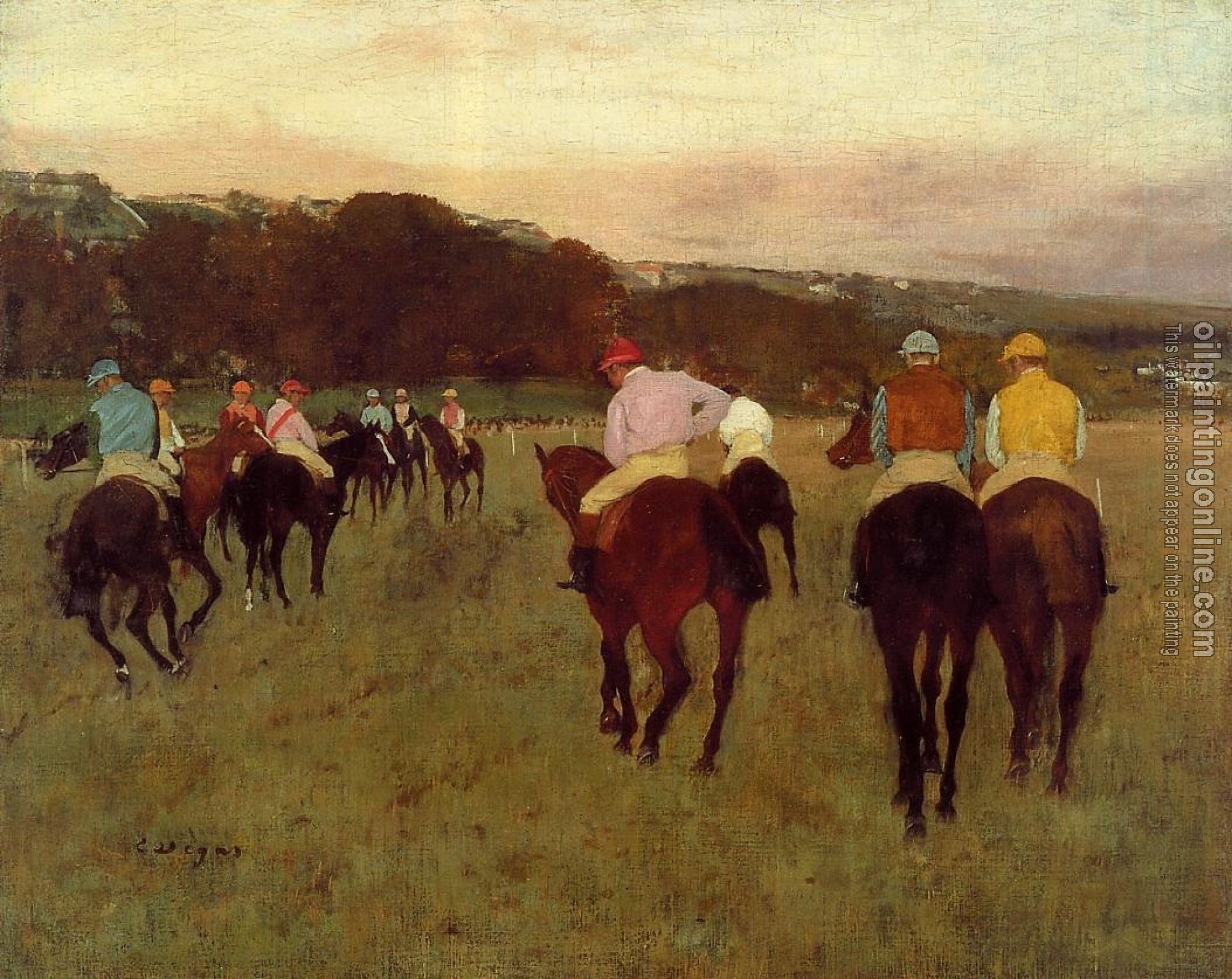 Degas, Edgar - Racehorses at Longchamp